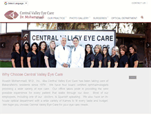 Tablet Screenshot of centralvalleyeyecare.com